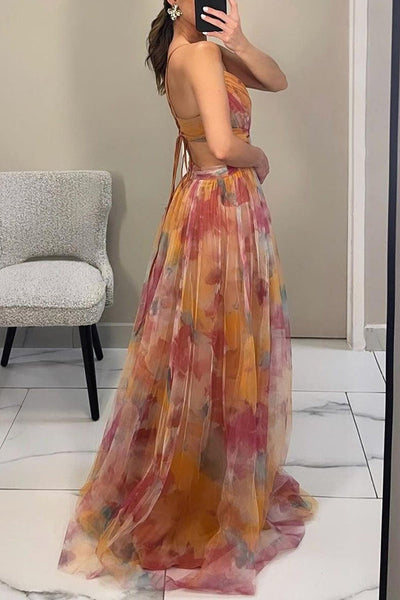 Estrella – Betoverende Maxi-jurk met Bloemenprint