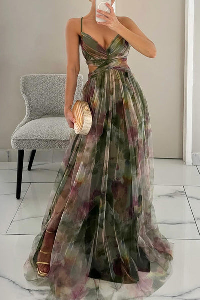 Estrella – Betoverende Maxi-jurk met Bloemenprint