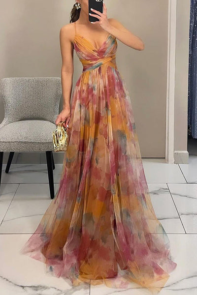 Estrella – Betoverende Maxi-jurk met Bloemenprint