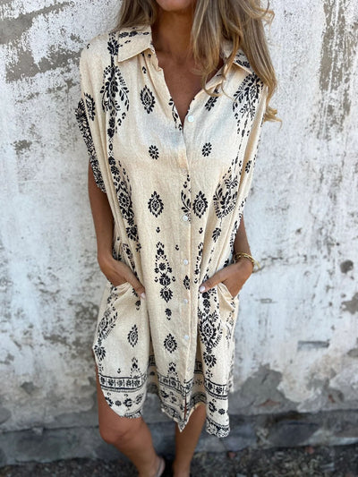 SILKE | Casual Loose-Fit Jurk met Korte Mouwen