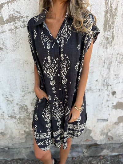 SILKE | Casual Loose-Fit Jurk met Korte Mouwen