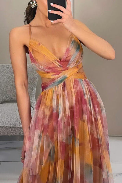 Estrella – Betoverende Maxi-jurk met Bloemenprint