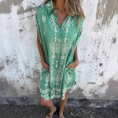 SILKE | Casual Loose-Fit Jurk met Korte Mouwen